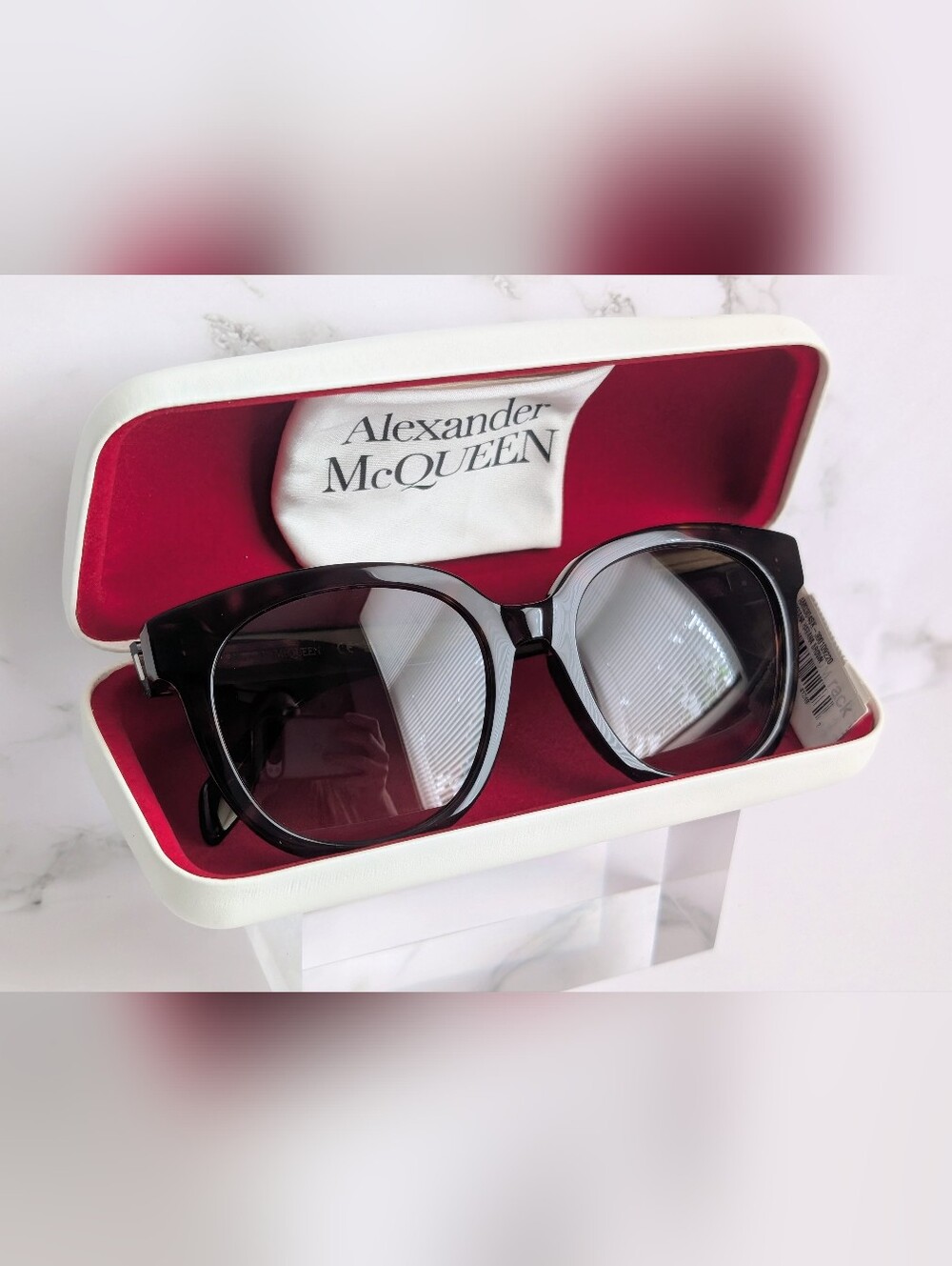 Alexander McQueen AM0304SK Havana Tortoise Gradient Sunglasses NWT Made In Italy